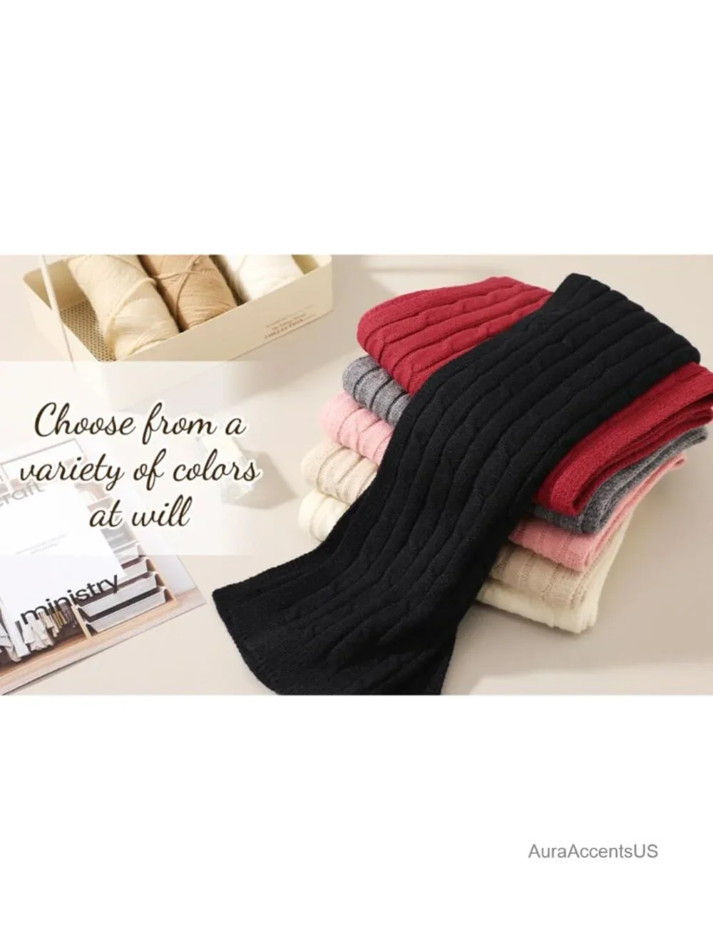 Chunky Knit Winter Scarf for Women Warm Soft Shawl Wrap